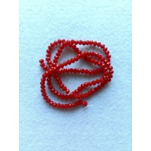 Бусины стеклянные 4 мм красный матовый №26, цена за 50 шт